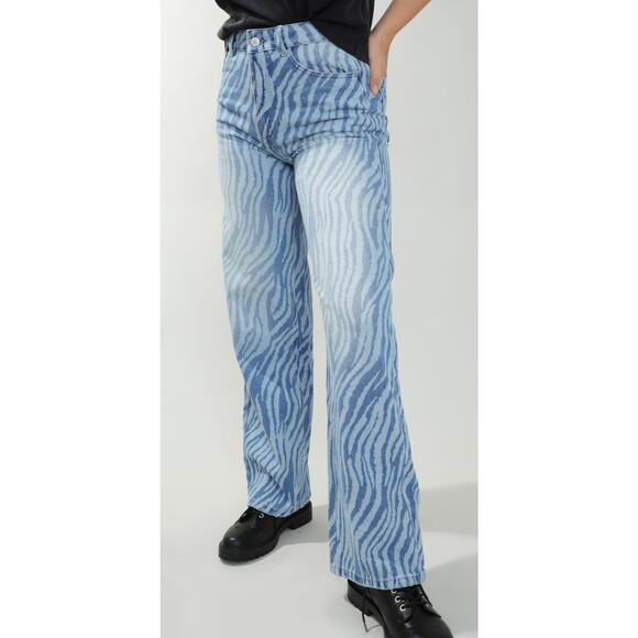 Pimkie womens size 42 US 12 animal print jeans - Picture 2 of 6